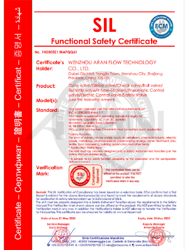 7、SIL Functional Safety certificate ---ECM